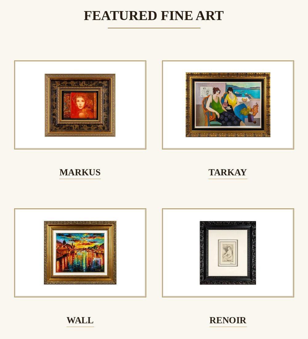 Featured Fine Art - Markus, Tarkay, Wall, Renoir